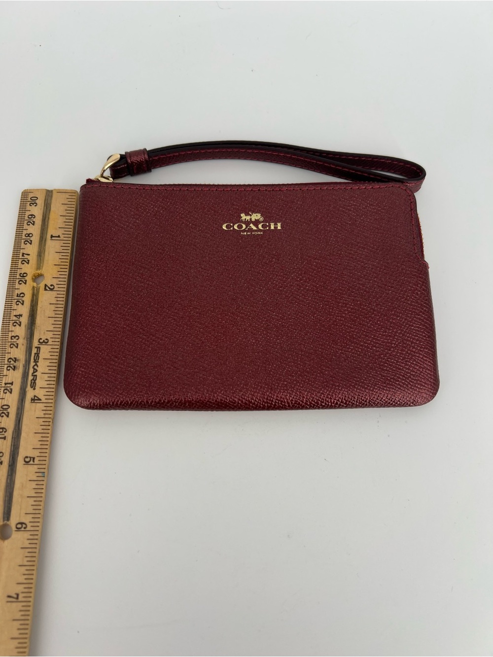 Coach Burgundy Wristlet Clutch - Picture 3 of 6